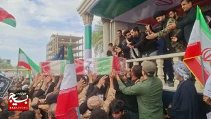 فریاد انتقام&zwnj;خواهی مردم شادگان در تشییع شهید اقتدار