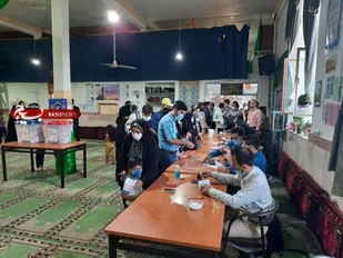 صندوق اخذ رأی کوی سازمانی شهید علیاری ارتش شاهرود رکورددار مشارکت در انتخابات