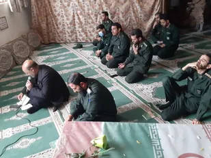 مراسم وداع با پیکرمطهر شهدای گمنام در سپاه ناحیه پیشوا