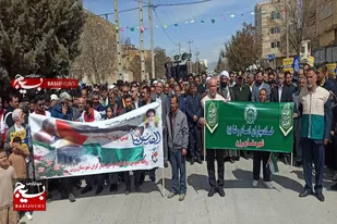 حضور مردم مومن و انقلابی شهرستان رزن در راهپیمایی روز قدس