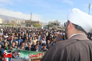 خروش مردم همیشه در صحنه ایذه در راهپیمایی چهل پنجمین بهار انقلاب