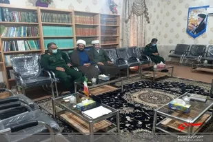 دیدار فرمانده تیپ حضرت علی اکبر (ع) و مسئول دفتر نمایندگی ولی فقیه در تیپ حضرت علی اکبر با امام جمعه شهرستان نیمروز