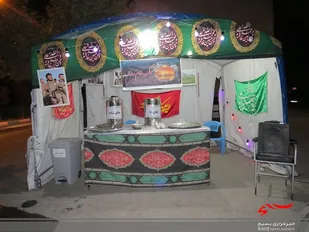 برپایی موکب ناحیه مقاومت بسیج امام رضا (علیه السلام) به مناسبت اربعین حسینی