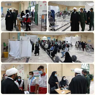 بازدید امام جمعه و فرمانده سپاه پیشوا از مرکز واکسیناسیون