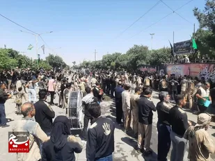 مراسم عزاداری عاشورای حسینی در رومشکان به روایت تصویر
