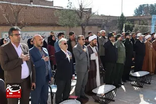 &nbsp;آیین نواختن زنگ گلبانگ انقلاب در مدارس رشتخوار+عکس