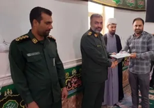 تجلیل ازخبرنگار خبرگزاری بسیج ناحیه بستک