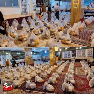 تهیه و توزیع ۲۰۰ بسته معیشتی در بسطام