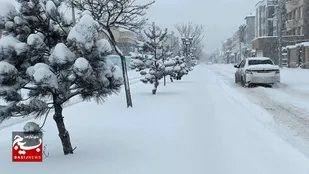 ارتفاع برف در خلخال به ۳۰ سانتی&zwnj;متر رسید