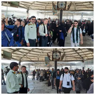 بازدید مسئولین نظامی و انتظامی از مرز مهران