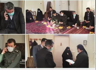 دیدار فرماندار و فرمانده سپاه با خانواده شهید انقلاب &laquo;حسن پازوکی&raquo; در پیشوا