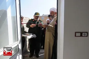 افتتاح خانه عالم توسط سردار علایی در روستای مارکان خوی