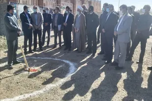مراسم کلنگ زنی پروژه ۱۴۲ واحدی مسکن ملی  شهرستان گناباد