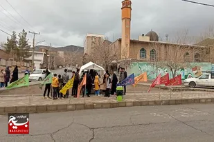 برپایی ایستگاه صلواتی به همت پایگاه شهید بهشتی ملایر