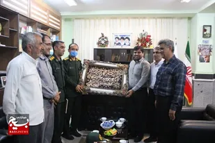 دیدار فرمانده سپاه امام رضا (ع) شهرستان دشتی با مدیریت آموزش و پرورش شهرستان