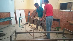 خرید وسایل و تعمیر میز و صندلی مدارس روستای گونمردی شهرستان سیریک