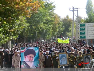 راهپیمایی ضد استکباری مردم فریدونشهر در یوم الله 13 آبان