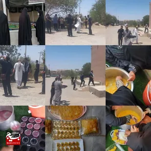 پذیرای از زائرین کربلا در موکب شهید مبین رشیدی نصرت آباد&nbsp;