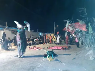 برگزاری مراسم تعزیه خوانی در آغاجاری
