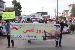 حضور مردم آق قلا در راهپیمایی روز قدس