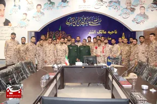 مراسم گرامیداشت روز سرباز در ناحیه مالک اشتر مشهد