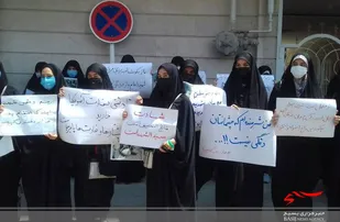تجمع دانش آموزان بسیجی مشهد و ابراز همدری با مردم مظلوم افغانستان