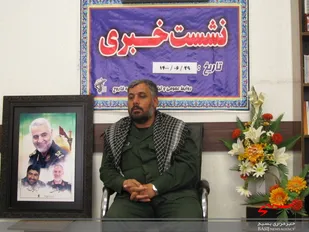 نشست خبری هفته دفاع مقدس در ناحیه بسیج فاروج