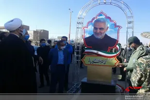 رونمایی از المان شهید &laquo;سلیمانی&raquo; در فامنین
