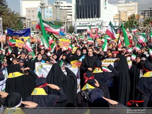 برگزاری مراسم راهپیمایی ۱۳ آبان در کرج