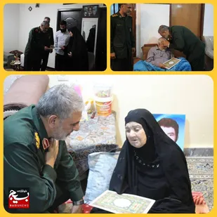 دیدار سردار سرتیپ حاج حسن شاهوار پور با خانواده های شهید و جانباز شهرستان امیدیه