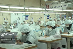 گزارش خبرگزاری بسیج از کارگاه تولید ماسک با ظرفیت تولید روزانه 150 هزار عدد
