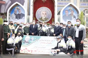 رکاب زنی ۳۰ دوچرخه سوار از دیار علویان تا مزار سردار دل&zwnj;ها