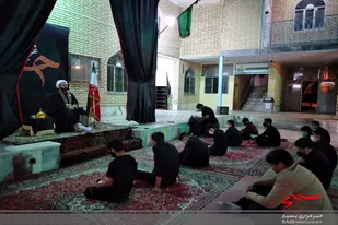 عزاداری امام حسین(ع) در مدرسه علمیه سامن