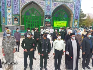قبور مطهر شهدای شهر کوهبنان غبار روبی گردید
