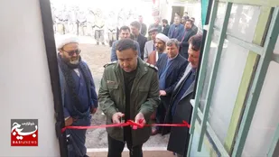 آیین افتتاحیه پایگاه مقاومت بسیج شهدای روستای انداده جوین + تصویر
