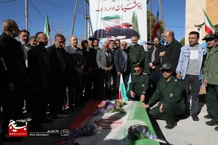 بزرگداشت سالروز خاکسپاری شهید گمنام در شهرک صنعتی شهرکرد+عکس