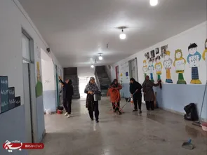 اجرای اردوی جهادی بهسازی مدرسه همزمان با رزمایش «جهادگران فاطمی ۶»