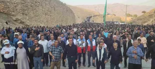پیاده روی جاماندگان اربعین حسینی در شهرستان چرام + ( تصاویر)