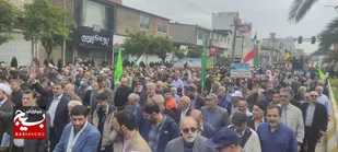 غوغای مردم بهشهر در راهپیمایی روز قدس