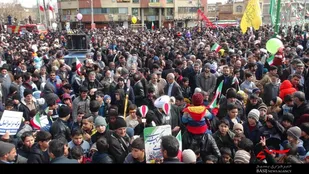 راهپیمایی با شکوه  22بهمن  با حضور مردم شهر درچه