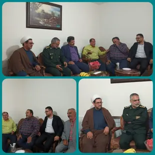 دیدار فرمانده سپاه ناحیه امام علی(ع) شهرستان تاکستان با هنرمند بسیجی ایثارگر استاد بهمن رحمانی