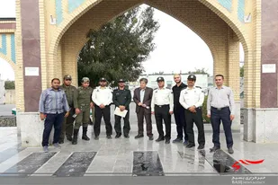 غبارروبی گلزار شهدای شهر صالح آباد به&zwnj;مناسبت هفته ناجا