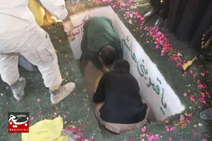 برگزاری مراسم تشییع شهید گمنام در روستای فقیه&zwnj;حسنان