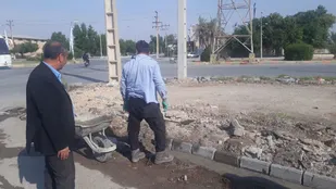 احداث فضای سبز در میدان جانبازان بهبهان