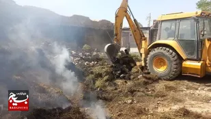 حریق انبار علوفه در قنوات بدون تلفات اطفا شد