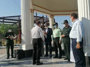 تقدیر از مدافعان سلامت در گلزار شهدا گمنام  بستک