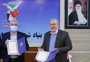 امضای تفاهم&zwnj;نامه همکاری بنیاد شهید و پژوهشگاه علوم و معارف دفاع مقدس شهید سلیمانی