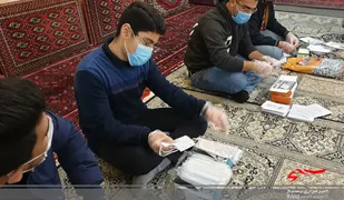 توزیع ۱۰۰۰ بسته بهداشتی به همت بسیجیان پایگاه&zwnj;های حوزه شهید خادم پر همدان