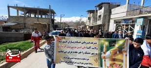 استقبال مرد اردل از خادمین امام رضا علیه السلام