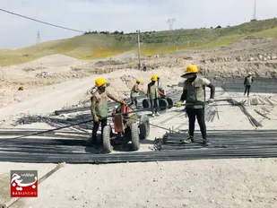 جهادگران شهید باکری پای کار طرح شهید تجلایی طرح ملی مسکن در سهند